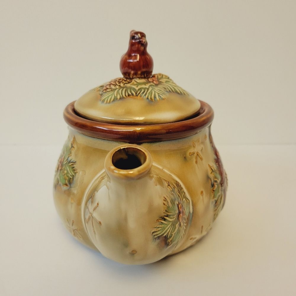 Ceramic Fall Colors Birds Design Mark A Teapot - Picture 4 of 10